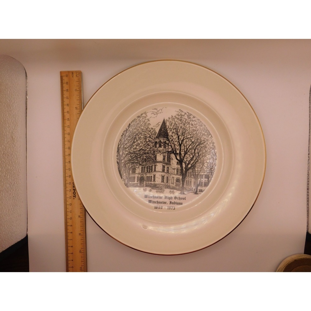 Winchester High School 1898-1973 Commerative Plate Winchester Indiana